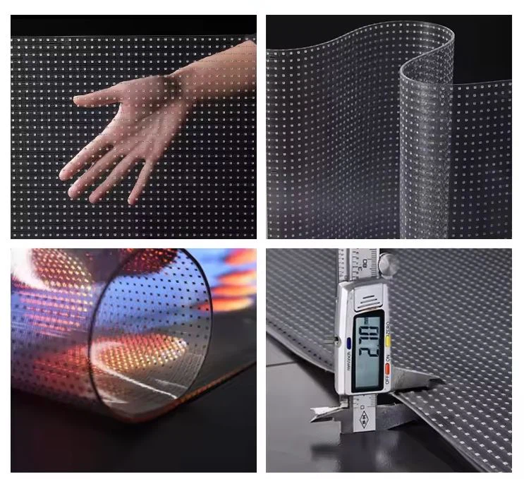 Display LED flessibile sottile con pellicola di cristallo P8